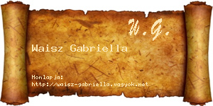Waisz Gabriella névjegykártya